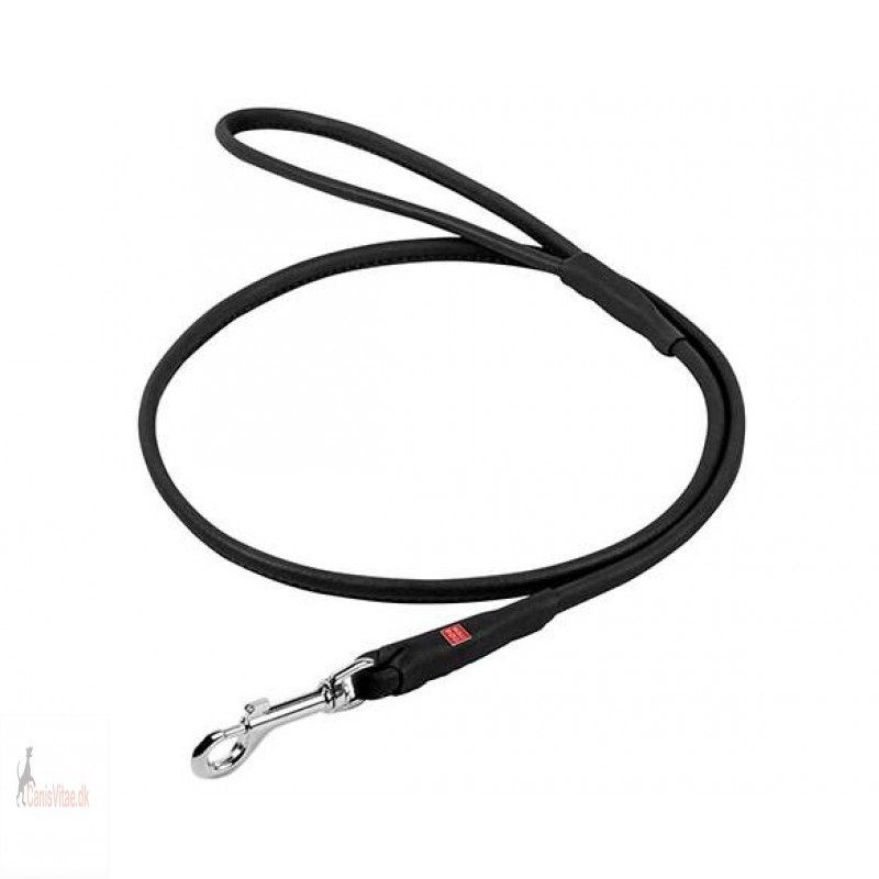 Collar læder førerline,sort (183 cm) Vælg - Fra