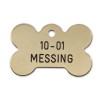 Hundetegn - messing - stort kødben - 10-01