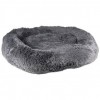 Fluffy hundepude, design krems, grå, 90 cm