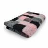 Vet Bed, patchwork, pink/sort/grå , 100 x150cm