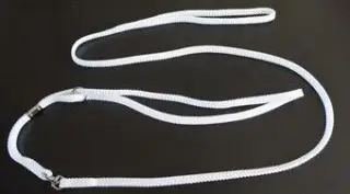 Udstillingsline nylon med chrom - Hvid - Hundeudstilling