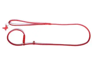 Collar rundsyet læder udstillingsline, 135cm/10mm - flere farver - Hundeudstilling