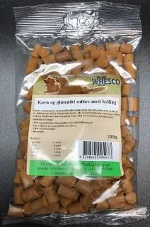 Korn- og glutenfri Softies med kylling, 200gram - Godbidder og tyggestaenger