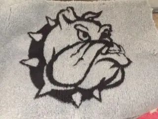 Vet Bed,  Bulldog hoved, 150x100cm - Vet Bed