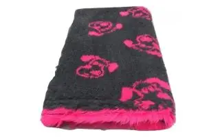 Vet Bed,antracit/fuchsia hundehoved , 150x100cm - Vet Bed