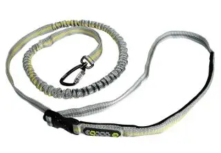 EQDog joggingline, Lys grå/gul - Hundeliner