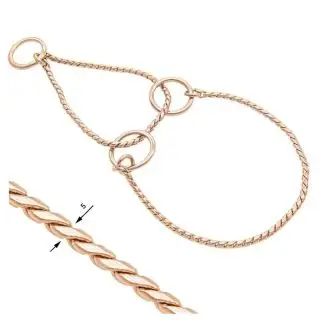 Udstillingskæde, ½-kvæl Ø5, Rose Gold - Hundeudstilling