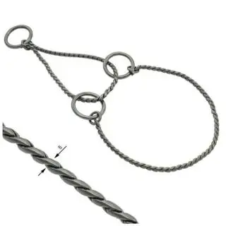 Udstillingskæde ½-kvæl, Ø5, antracit - Hundeudstilling