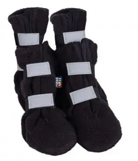 Rukka BOOTS, Fleece sort, 4 stk - Hunde strik, t-shirts, sko m.m