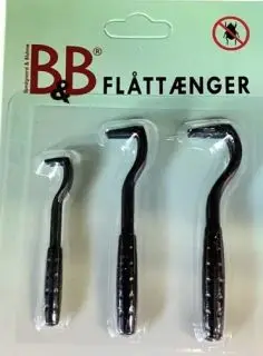 B&B Flåttænger, 3-pak - Hud/pels o.l