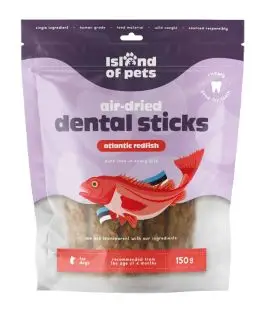 Dental sticks, Atlantic redfish, 150 gram - Naturlige Snacks, FISK